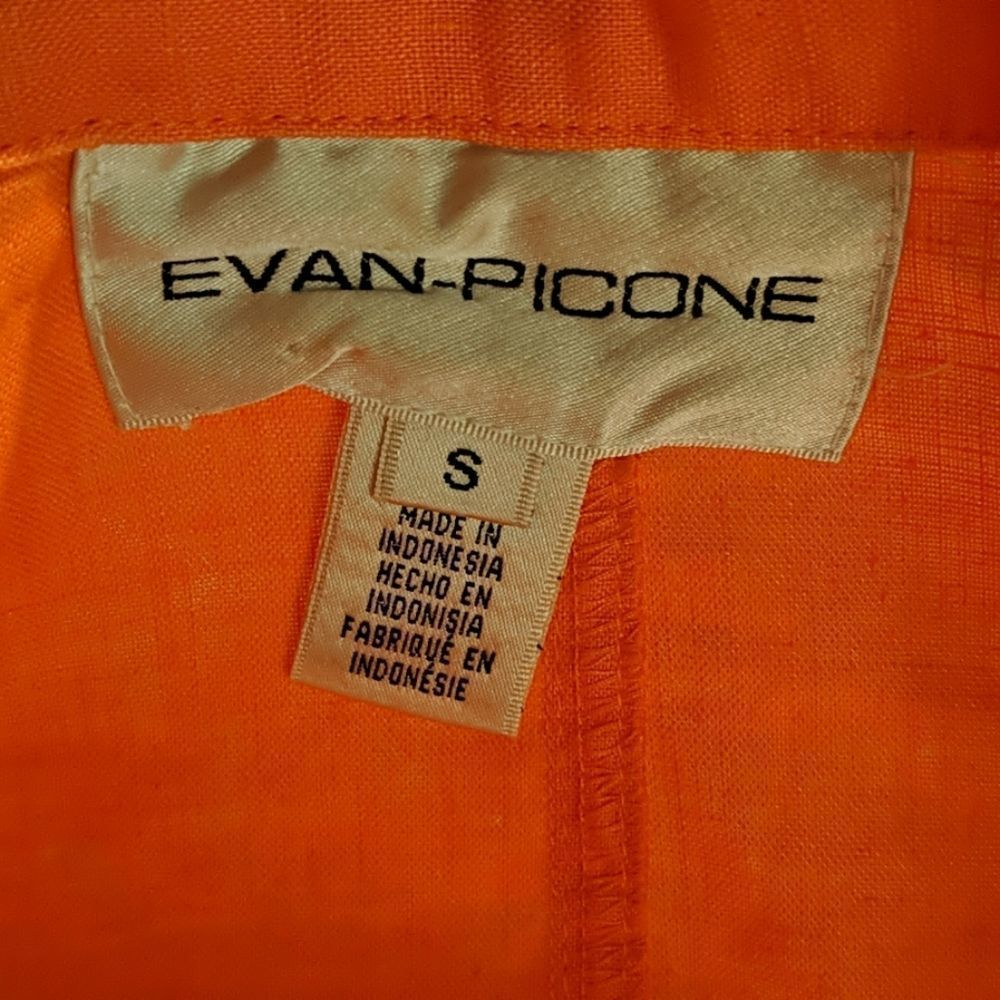 Evan Picone Orange Jacket Button Down Size Small … - image 5
